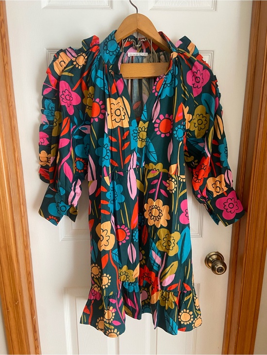 Karlie Dresses & Skirts - Karlie Floral Ruffle Dress Women’s Colorful Puff Sleeve Mini Dress